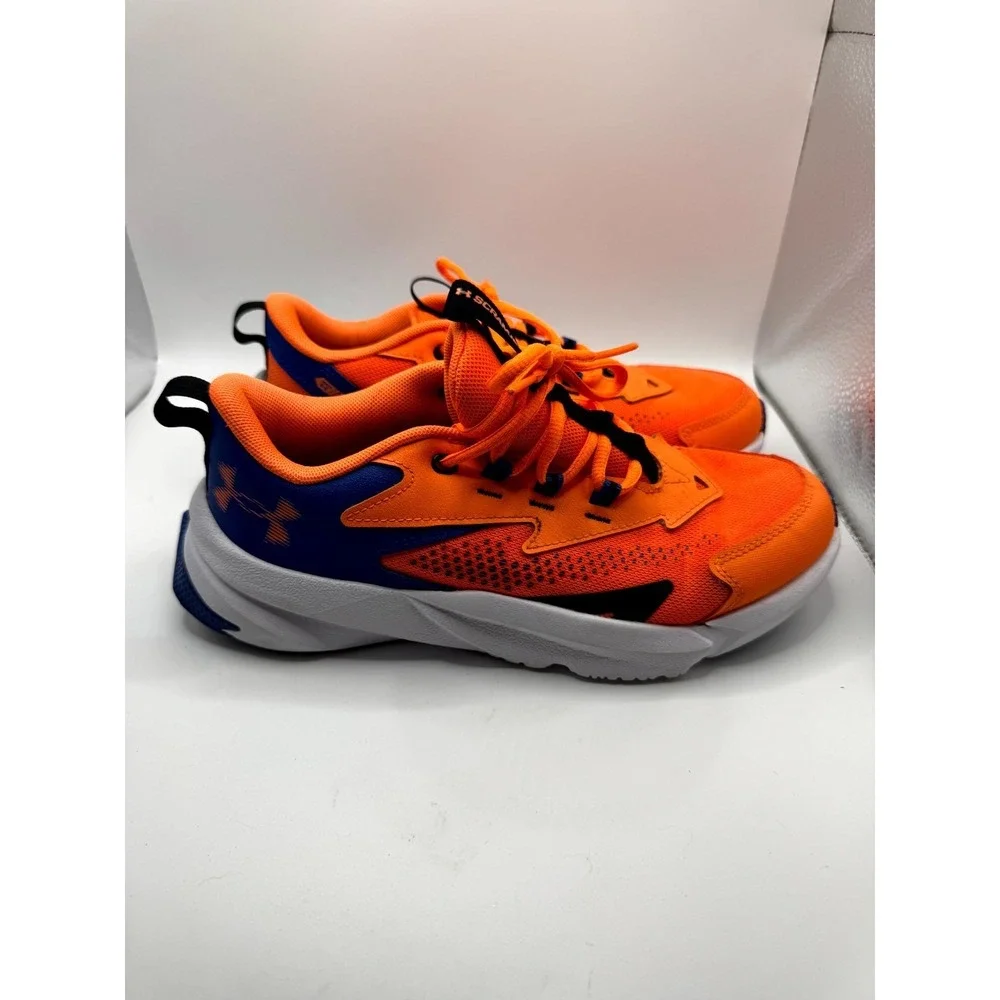 Under Armour Scramjet 6 GS 3027691-800 Kid 5.5 Sneaker Orange Mesh Running Shoes